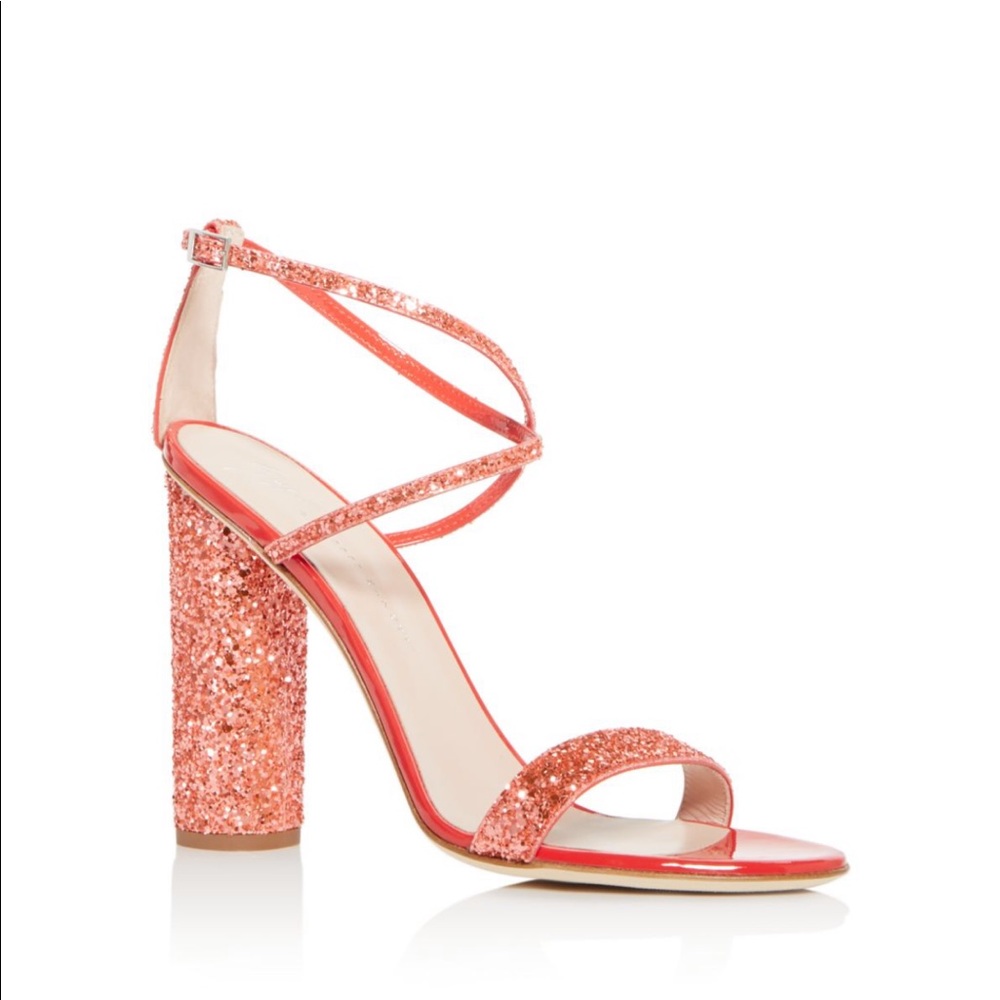 Giuseppe Zanotti Svamp Glitter Crisscross Heels